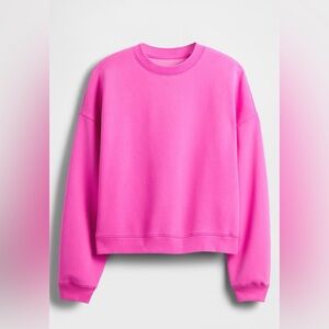 GAP VintageSoft Wedge Crewneck Sweatshirt Hot Pink Womens S Small $59.95